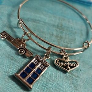 Police slide charm bracelet